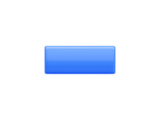 Poster - Rectangular long button with rounded and sharp borders 3d render illustration.