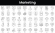 © DuoWalker - Set of outline marketing icons. Minimalist thin linear web icon set. vector illustration.