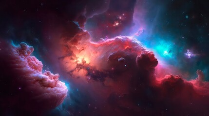 Wall Mural - abstract space background. galaxies, nebula and stars in space. generative ai art.