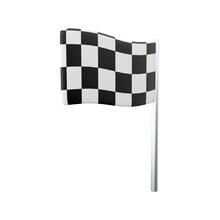 3d Render Racing Flag Icon. 3d Render A Special Flag That Is Used In Racing Or Motorcycle Racing Icon.
