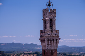 Poster - Palazzo Publico and Torre del Mangia (Mangia tower) in Siena, Tuscany, Italy