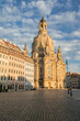 Church Frauenkirche in Dresden in the sunlight