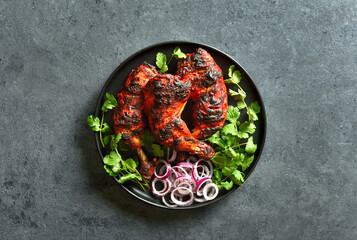 Sticker - Tandoori chicken served with cilantro and onion