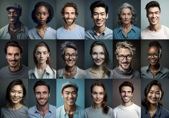 a set of profile pictures