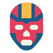 wrestler mask flat icon style