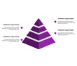 Info graphic, pyramid of triangles, business progress