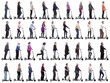 © ASDF - group of successful people on scooter isolated