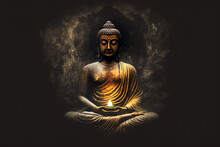 Gautama Buddha The Symbol Of Hinduism Buddhism Spirituality Buddha Purnima, Generative Ai