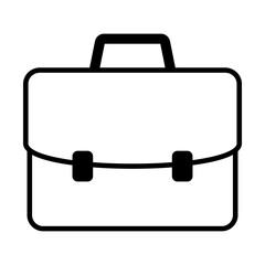 Fototapete - Briefcase icon. Business bag icon. Suitcase, portfolio symbol, linear style pictogram isolated on white.