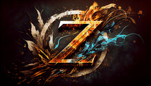 Logo Of The Letter Z  With Art Created With Generative AI Technology