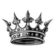 © Neda Asyasi - King crown vector Illustration hand drawn on white. Crown isolated, hand drawn crown on a transparent background.