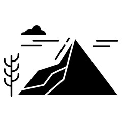 Sticker - mountain sky icon