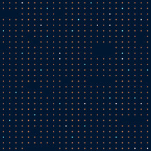 Abstract Geometric Pattern Background With Polka Dots Shapes Texture. Blue And Gold Seamless Grid Lines. Simple Geometry Minimalistic Pattern