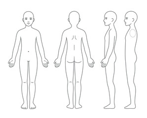 unisex body chart template