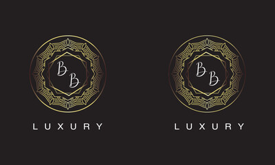 Wall Mural - BB and BB logo luxury logo design.