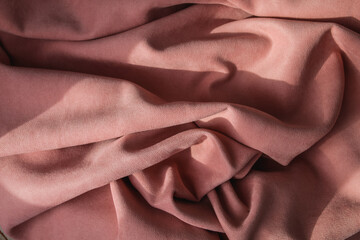 Wall Mural - Folds of pink fabric