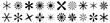 Asterisk icons set. Vector illustration isolated on white background