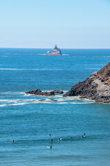 Wall Mural - Tillamook Lighthouse on Summer Day - Indian Beach, Ecola State Park, Oregon Coast