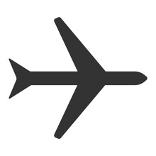 Airplane Plane Flat Vector Icon