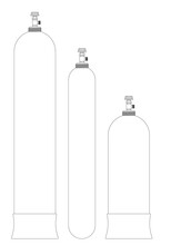 Gas Cylinder Contour Illustration