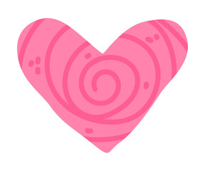 Poster - Pink Heart as Creative Element Isolated on White Background Vector Illustration