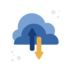 Poster - Cloud storage, cloud upload icon. Vector illustration