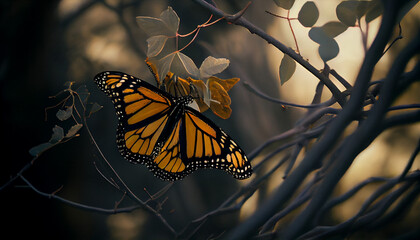 one monarch butterfly