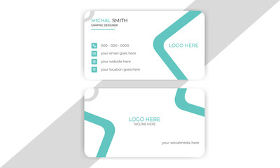 Wall Mural - Creative Business card, Modern design card, Clean professional business card template