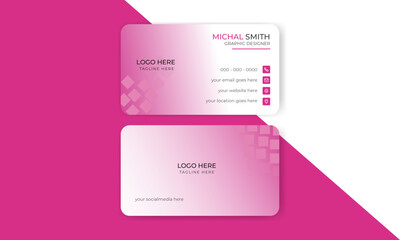 Wall Mural - Business card design template, Visiting card, Professional Business card design