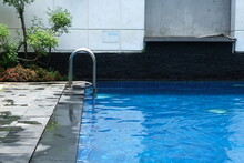 The Blue Swimming Pool At Hotel Area