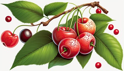 Cherry illustrations, ai art