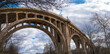 The Eighth Street Bridge or High Bridge over the Little Lehigh Creek in Allentown, Pennsylvania, monumental viaduct of reinforced concrete bridge built in 1913