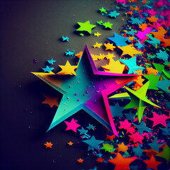 Wall Mural - Star Colorful Abstract background , for advertising card or invitation etc