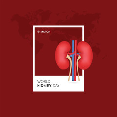 Wall Mural - World Kidney Day Social Media Post