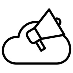 Canvas Print - announcement  cloud computing icon