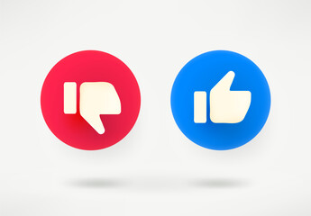 Poster - Social media icons isolated on white background. 3d vector illustration