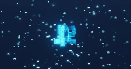 Leinwandbilder - SQL word and SQL statements (Structured Query Language) code on a blue background. 3D animation.