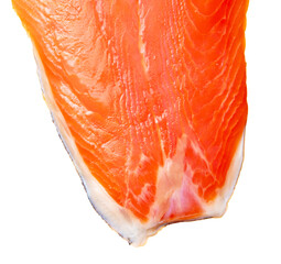 Poster - Salmon steak isolated on white background.