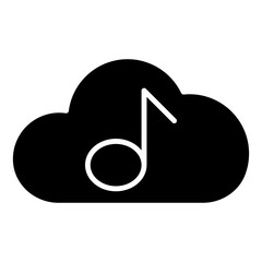 Canvas Print - music  cloud computing icon