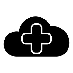 Wall Mural - add  cloud computing icon