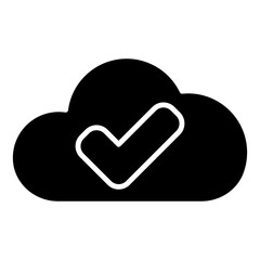 Sticker -  check cloud computing icon