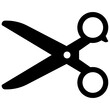 Cut and scissor icon
