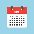 © corben_dallas - Vector template icon page calendar, month June