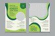 Golf tournament flyer template, vector illustration eps 10
Gold tournament double side or page flyer template