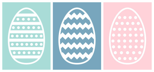 Poster - Easter egg greeting card, spring concept illustration