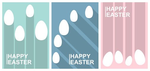 Poster - Easter egg greeting card, spring concept illustration