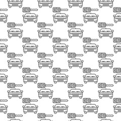 Canvas Print - Car Rental vector linear minimal seamless pattern