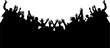 Audience Silhouette Vector Set in Black Color