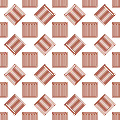 Poster - Shipping Container vector concept line seamless pattern