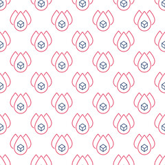 Poster - Sugar in Blood vector concept outline seamless pattern